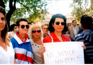 1996- Demonstrating in Buenos Aires for AMIA justice