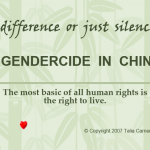 Indifference or Just Silence? Gendercide in China